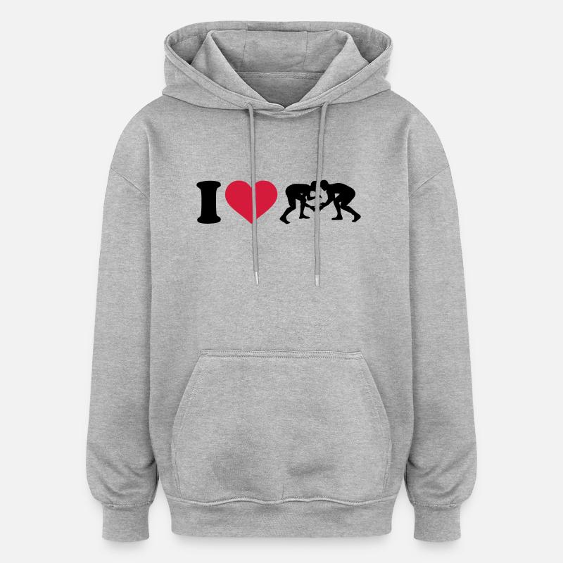 Ringen - Oversized Unisex Hoodie - Grau meliert