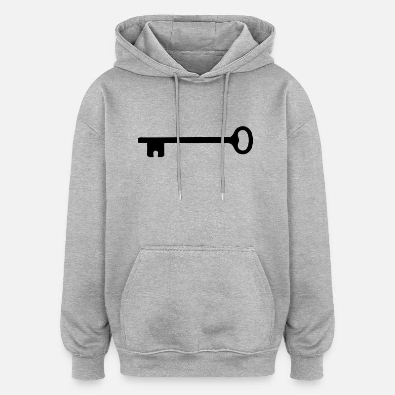 cle clef 2901 - Sweat à capuche oversize unisexe - gris chiné