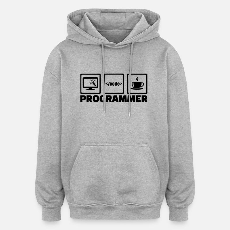 Programmer - Oversized Unisex Hoodie - heather grey