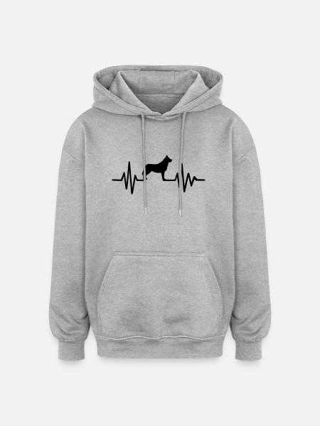 Husky - Oversized Unisex Hoodie - heather grey