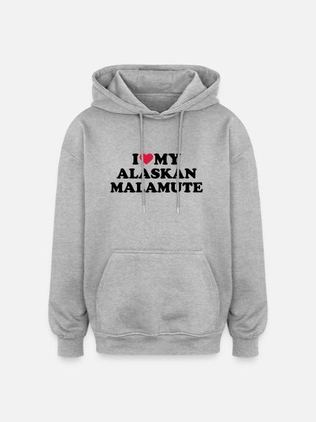Alaskan Malamute - Oversized Unisex Hoodie - heather grey