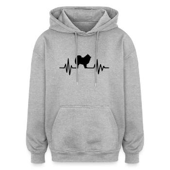 Spitz - Oversized Unisex Hoodie - Grau meliert - Vorne - Noah (186cm)