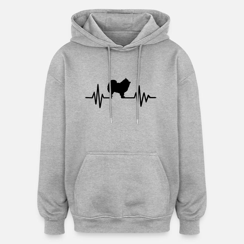Spitz - Oversized Unisex Hoodie - Grau meliert