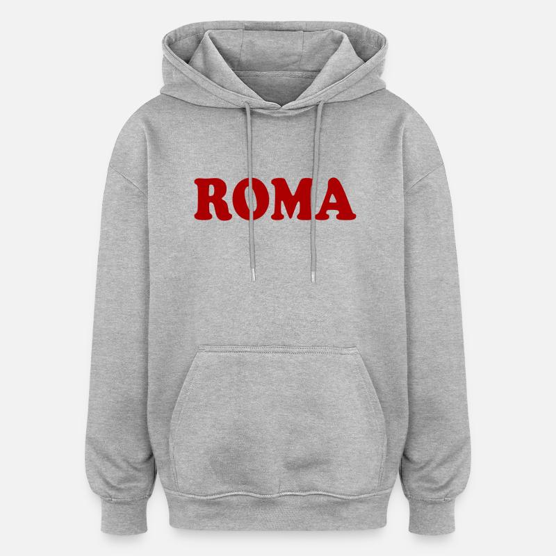 Rom - Sweat à capuche oversize unisexe - gris chiné