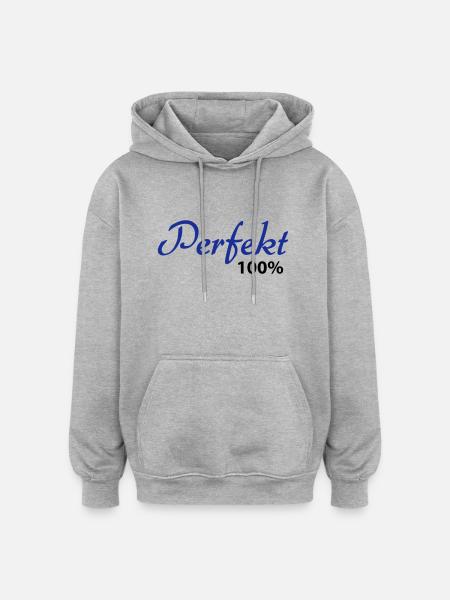 Perfect 100% - Oversized Unisex Hoodie - heather grey