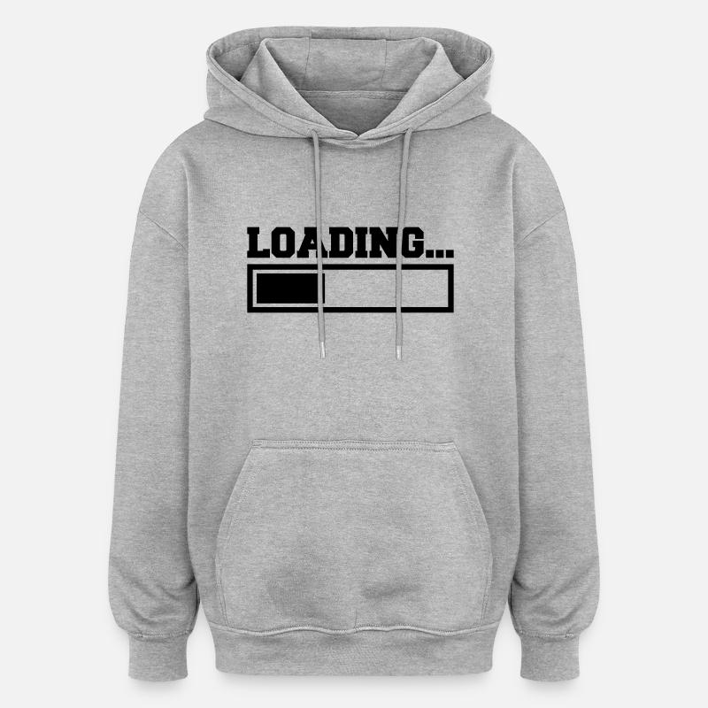Loading - Oversized Unisex Hoodie - Grau meliert