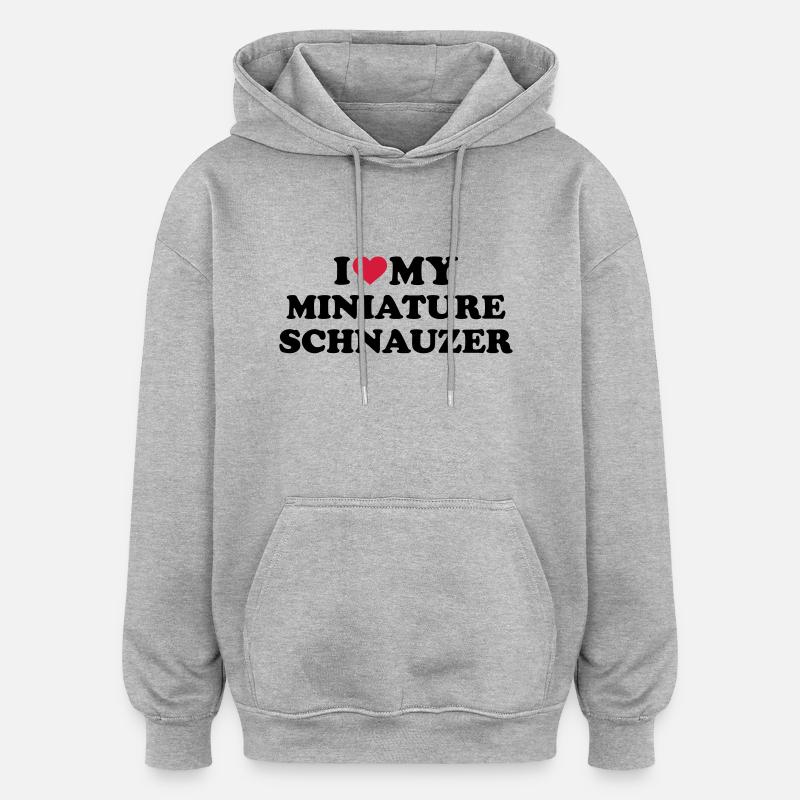 Miniature Schnauzer - Oversized Unisex Hoodie - heather grey