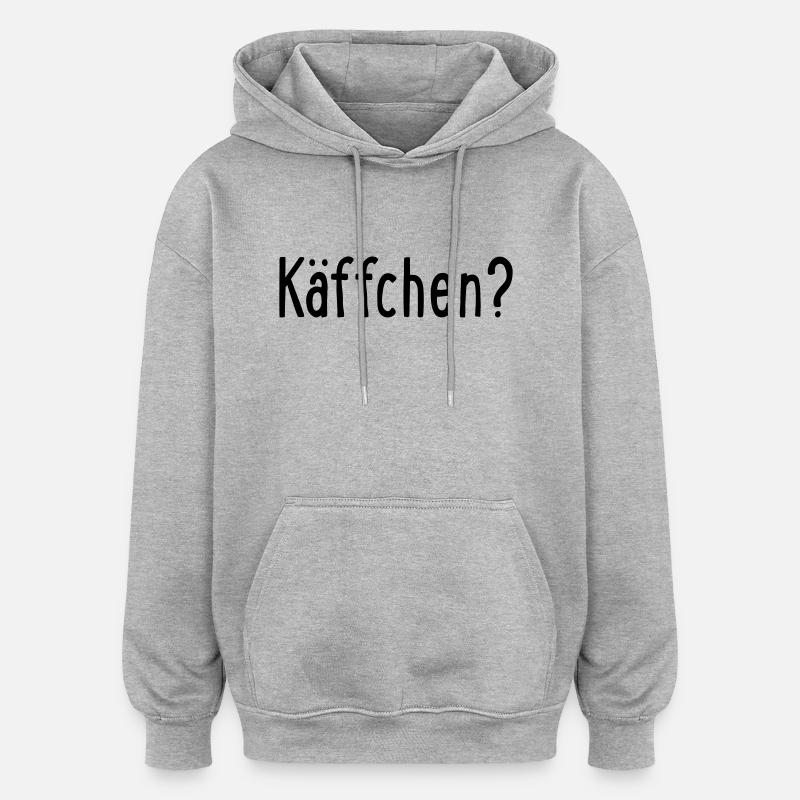 käffchen - Oversized Unisex Hoodie - Grau meliert