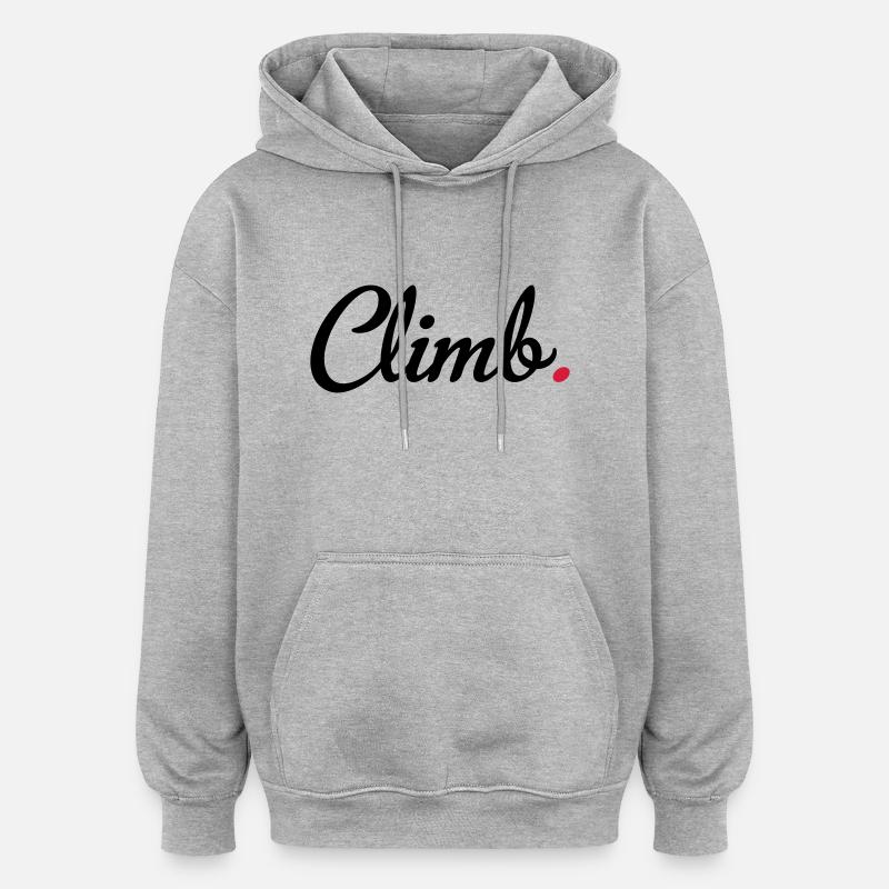 grimper - Sweat à capuche oversize unisexe - gris chiné