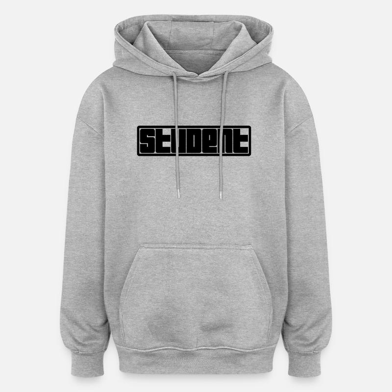 Logo de l’étudiant - Sweat à capuche oversize unisexe - gris chiné