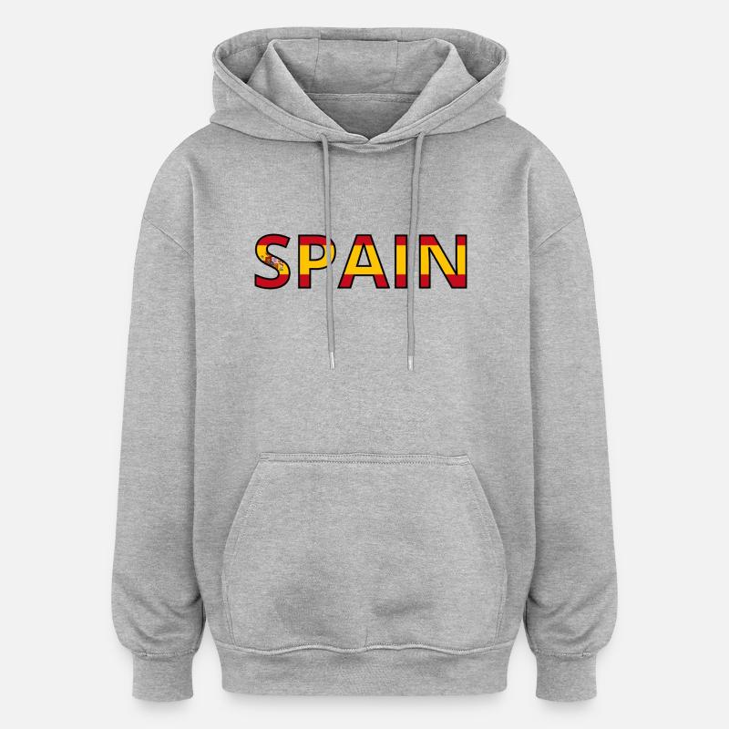 Spanien Flagge - Oversized Unisex Hoodie - Grau meliert