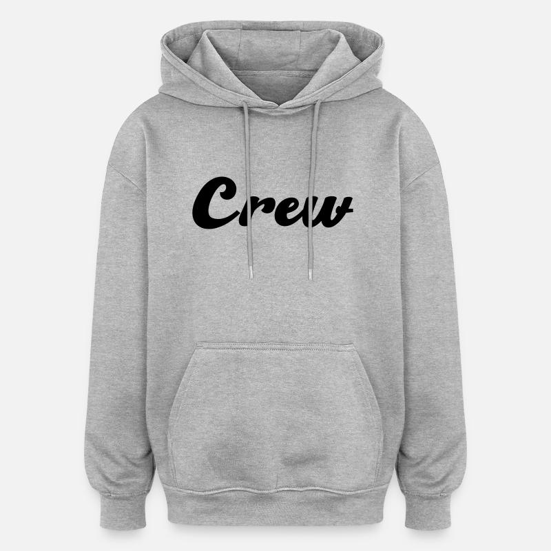 équipage - Sweat à capuche oversize unisexe - gris chiné