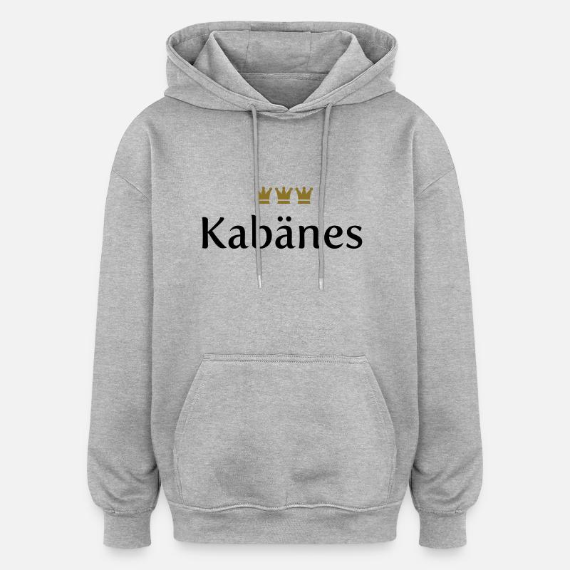 Kabänes (Köln / Kölsch / Carnaval) - Sweat à capuche oversize unisexe - gris chiné