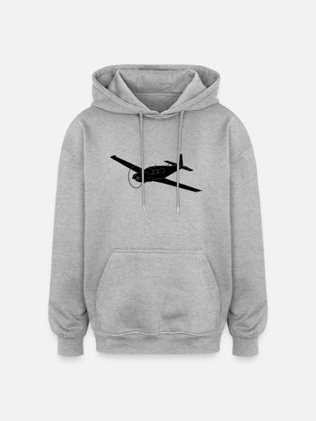 mooney - Oversized Unisex Hoodie - Grau meliert
