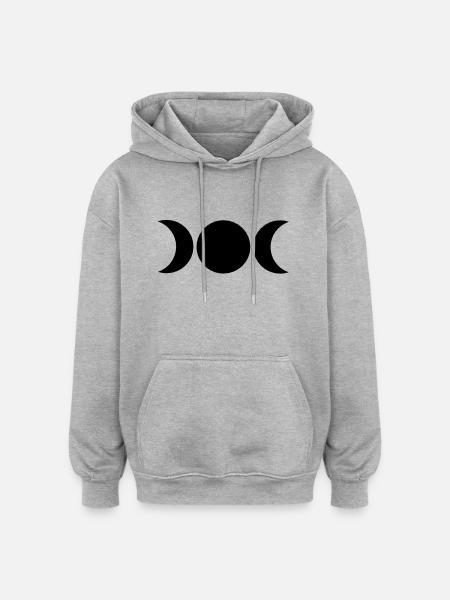 moons - Oversized Unisex Hoodie - heather grey