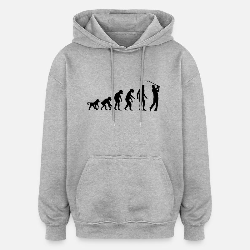 golf_evolution - Sweat à capuche oversize unisexe - gris chiné