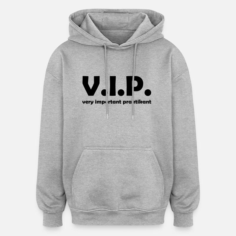 praktikant - Oversized Unisex Hoodie - Grau meliert