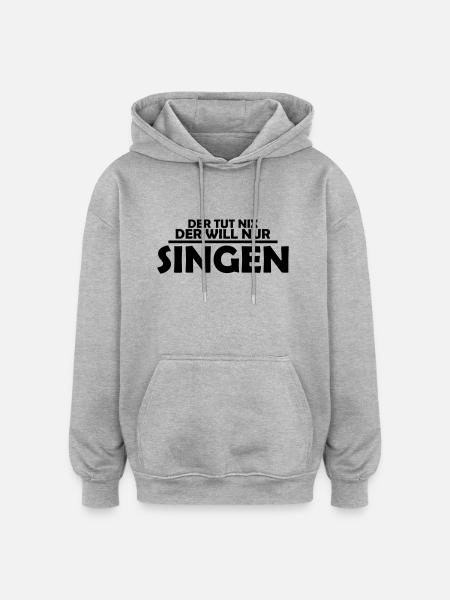 singen - Oversized Unisex Hoodie - Grau meliert