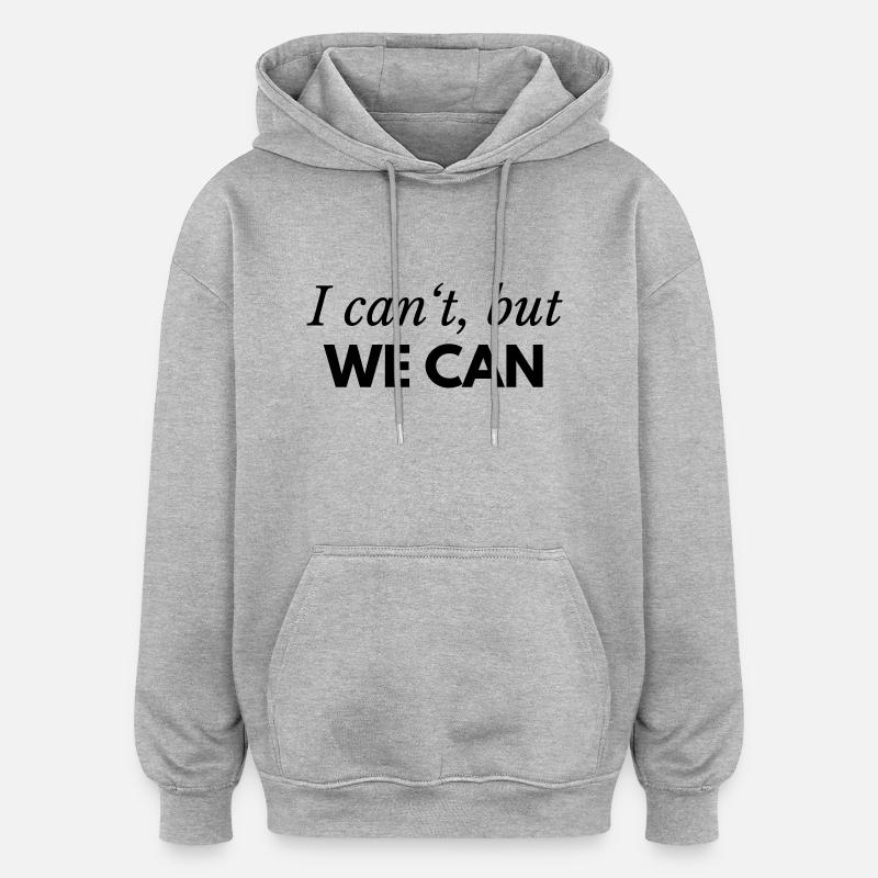 Travail d’Équipe - Sweat à capuche oversize unisexe - gris chiné