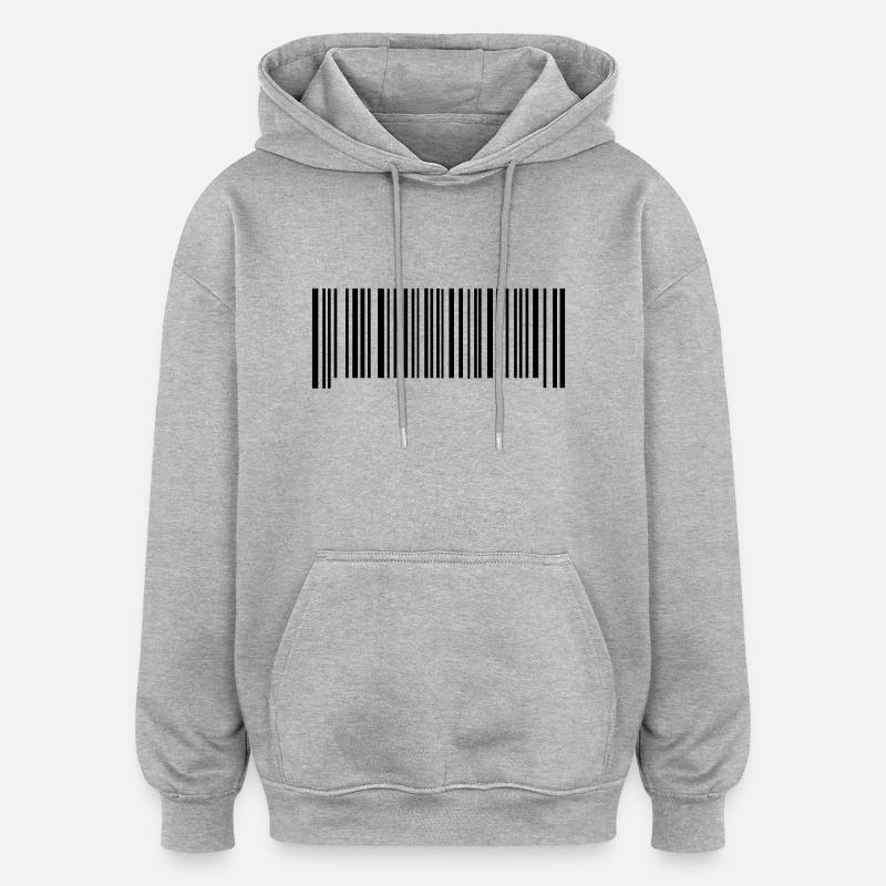 code - Sweat à capuche oversize unisexe - gris chiné