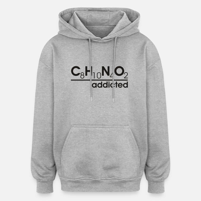 coffein süchtig - Oversized Unisex Hoodie - Grau meliert