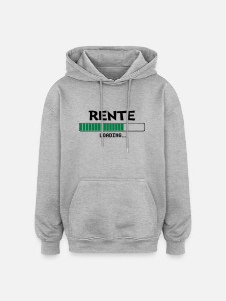 Rente loading Ladebalken - Oversized Unisex Hoodie - Grau meliert
