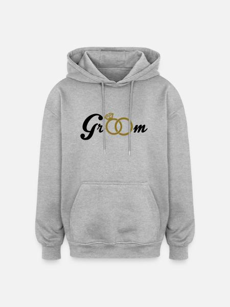 Groom - Oversized Unisex Hoodie - Grau meliert