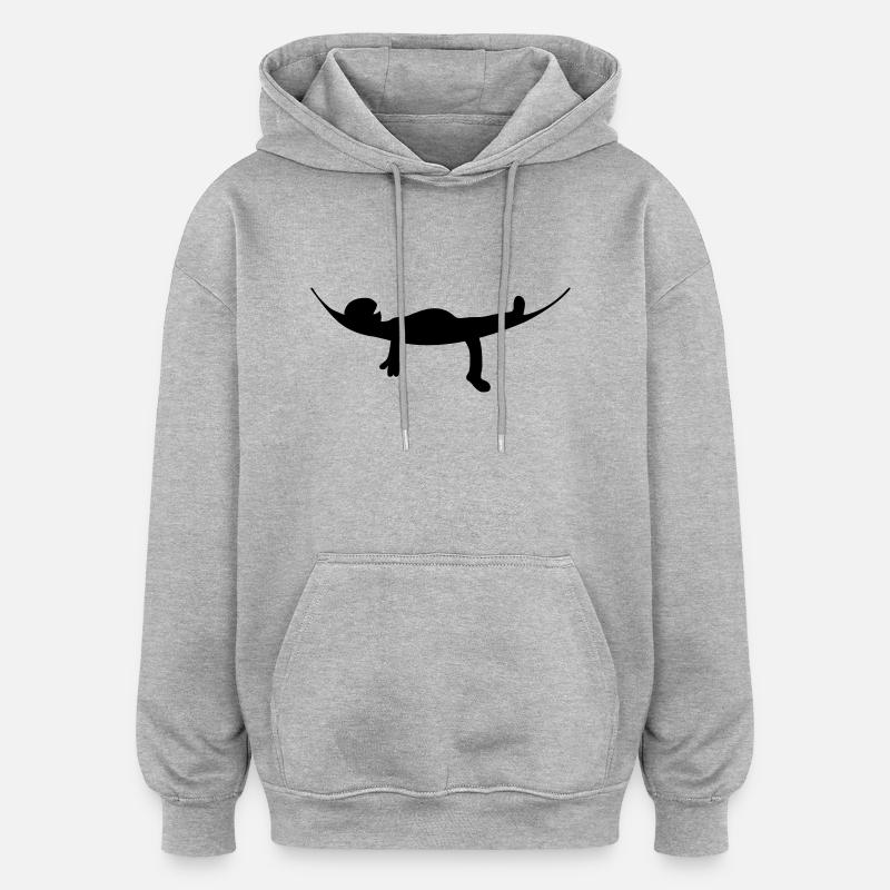 Hammock sleep cozy holiday chill - Oversized Unisex Hoodie - heather grey