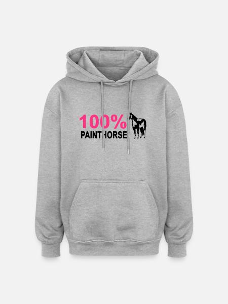 100% Painthorse - Oversized Unisex Hoodie - Grau meliert