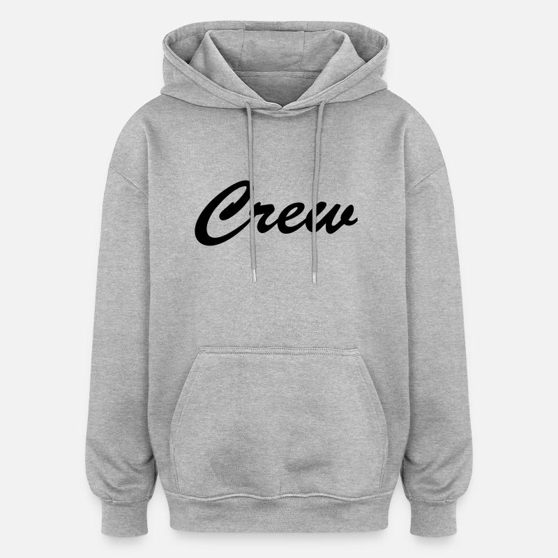 crew - Sweat à capuche oversize unisexe - gris chiné