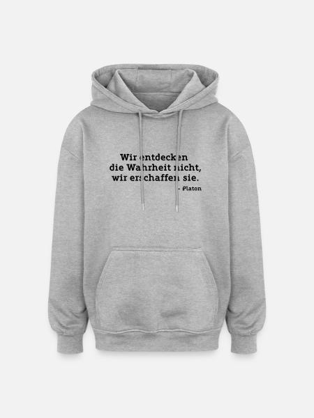 Wahrheit - Platon - Oversized Unisex Hoodie - heather grey