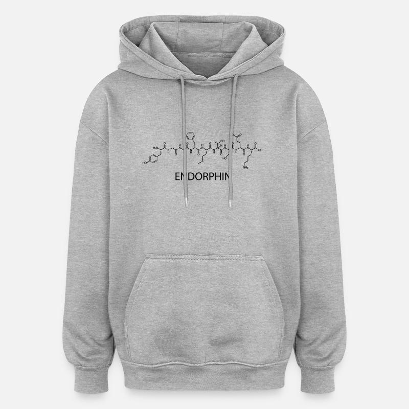 endorphine - Sweat à capuche oversize unisexe - gris chiné