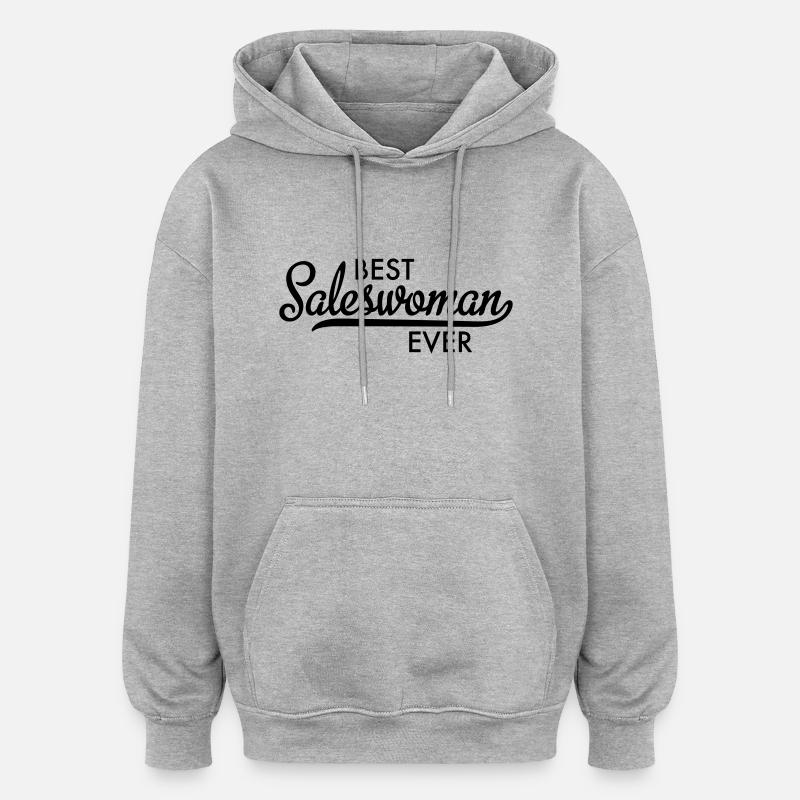 Vendeuse - Sweat à capuche oversize unisexe - gris chiné