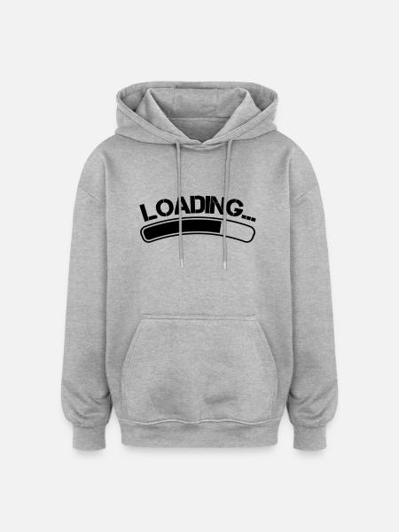 Loading - Oversized Unisex Hoodie - heather grey