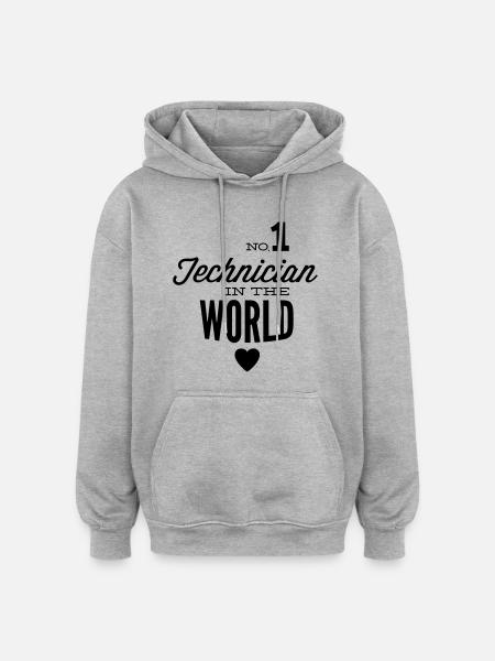 Bester Techniker der Welt - Oversized Unisex Hoodie - Grau meliert