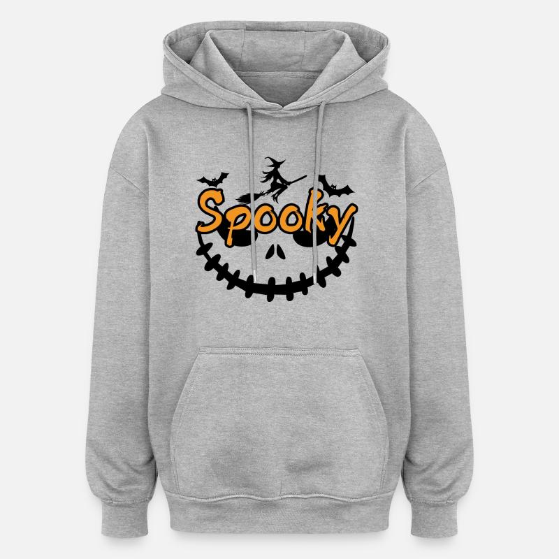 Étrange - Sweat à capuche oversize unisexe - gris chiné