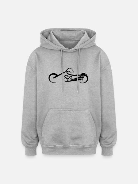 Chopper - Oversized Unisex Hoodie - Grau meliert