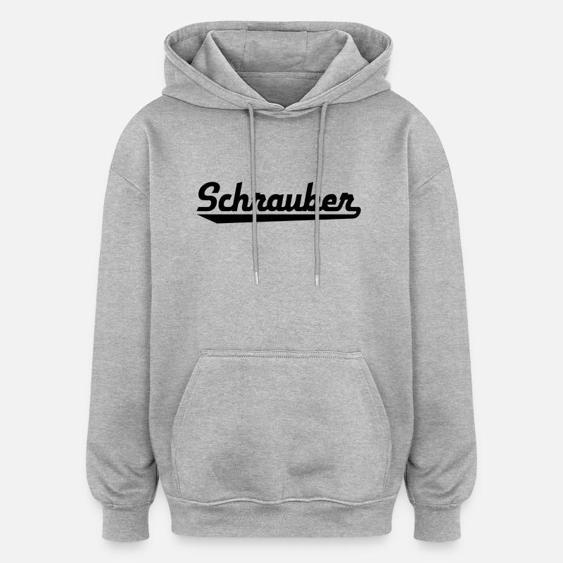 Schrauber - Oversized Unisex Hoodie - Grau meliert