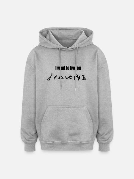 Adress among the stars - Oversized Unisex Hoodie - heather grey