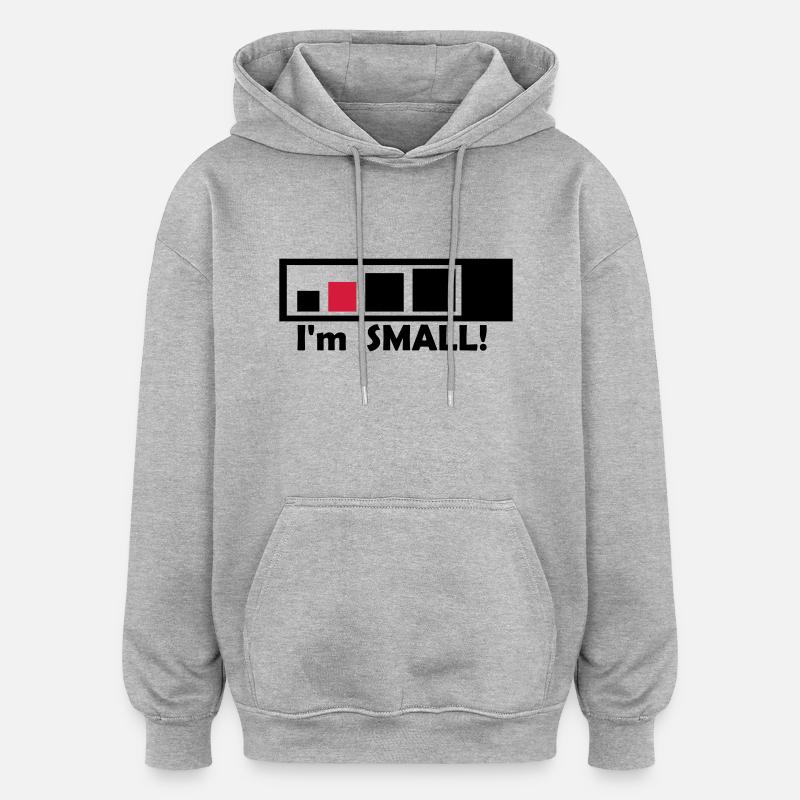 small_geocacher - Oversized Unisex Hoodie - Grau meliert