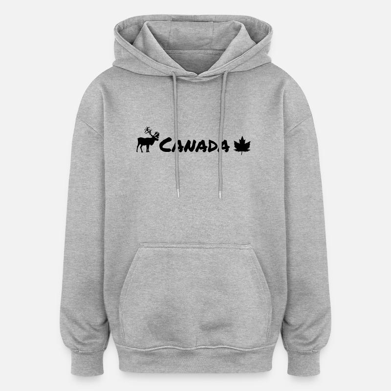 Canada - Sweat à capuche oversize unisexe - gris chiné