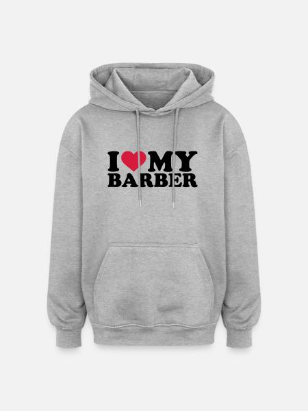Barbier - Oversized Unisex Hoodie - Grau meliert