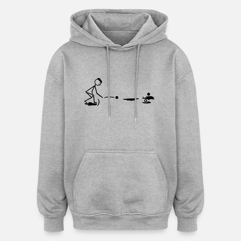 Pointeur - Oversized Unisex Hoodie - Grau meliert