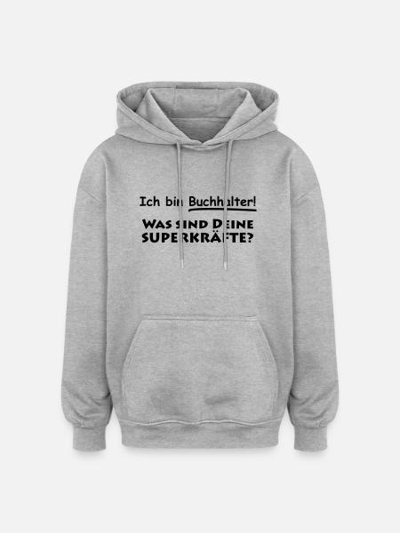 ich bin buchhalter - Oversized Unisex Hoodie - Grau meliert