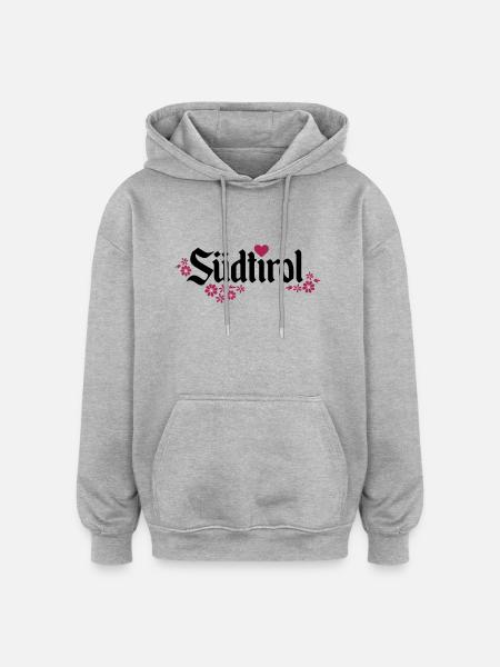 Südtirol - Oversized Unisex Hoodie - Grau meliert