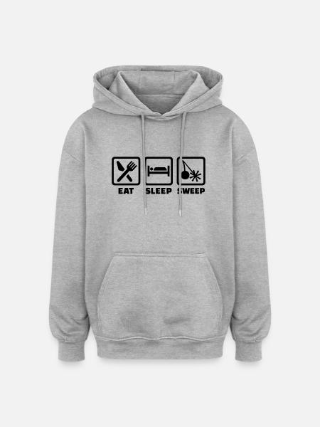 Schornsteinfeger - Oversized Unisex Hoodie - Grau meliert