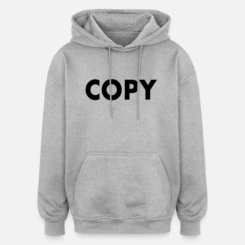 the original the copy - Sweat à capuche oversize unisexe - gris chiné