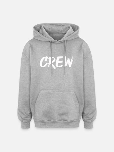 crew - Oversized Unisex Hoodie - heather grey