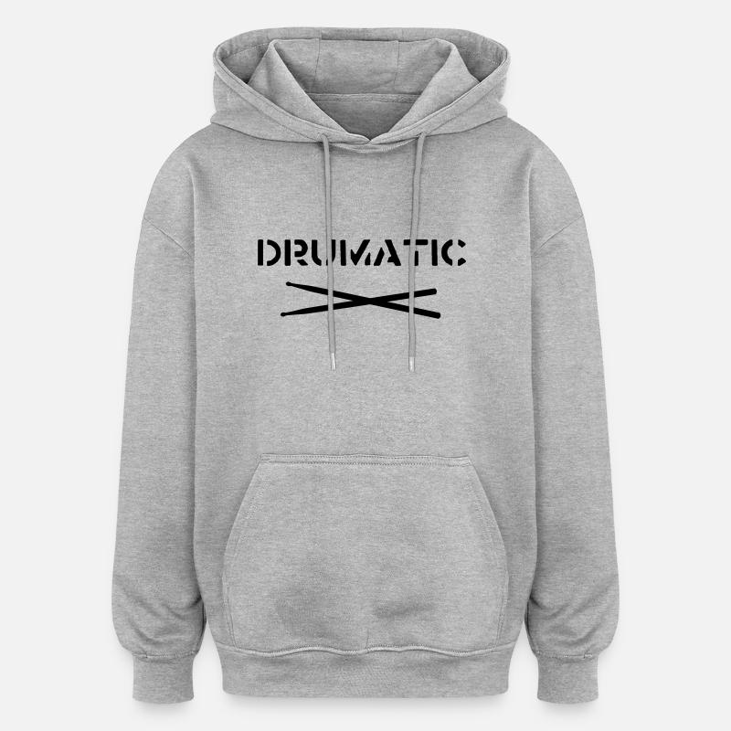 Drumatic - Sweat à capuche oversize unisexe - gris chiné