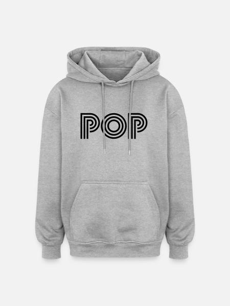 pop - Oversized Unisex Hoodie - heather grey
